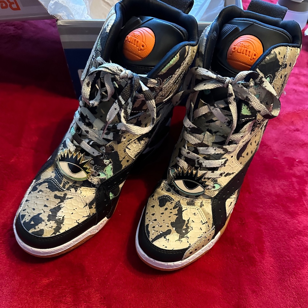 MELODY EHSANI x REEBOK Blacktop Womens Pump Wedge Sneaker Size 11 Eyes